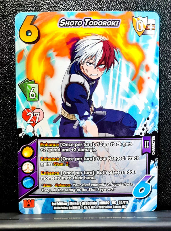 My Hero Academia CCG - 1st Edition- Shoto Todoroki 55/117 - Character Card - Non-foil - NM