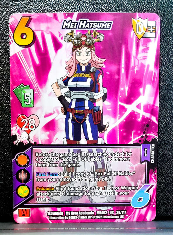 My Hero Academia CCG - 1st Edition- Mei Hetsume 28/117 - Character Card - Non-foil - NM