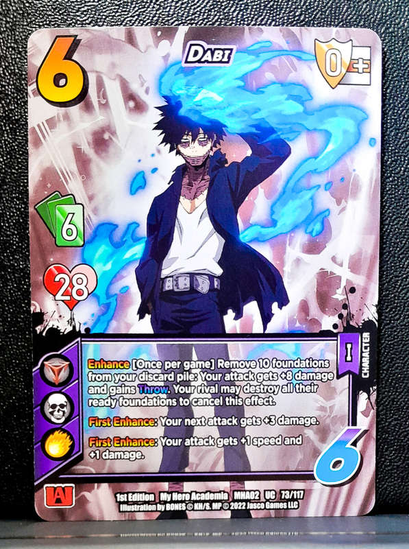 My Hero Academia CCG - 1st Edition- Dabi 73/117 - Character Card - Non-foil - NM