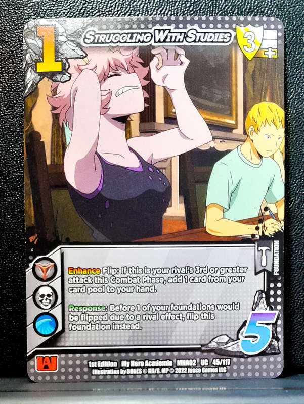 My Hero Academia CCG - 1st Edition- Universus - Struggling With Studies 45/117 - 2022 NM