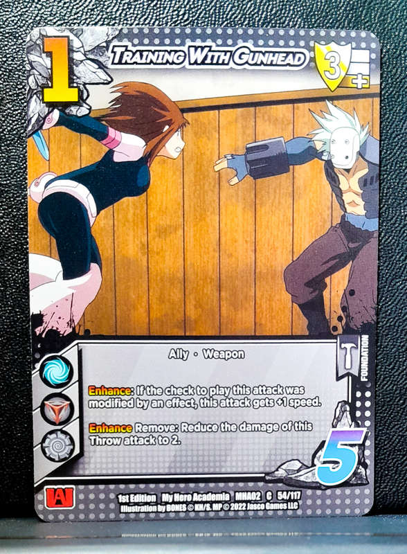 My Hero Academia CCG - 1st Edition- Universus - Training With Gunhead 54/117 - 2022 NM