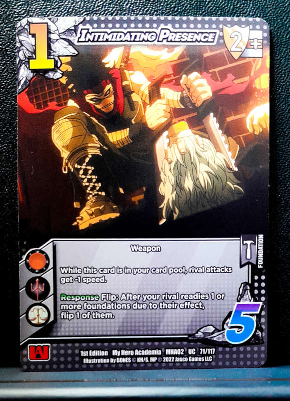 My Hero Academia CCG - 1st Edition- Universus - Intimidating Presence 71/117 - 2022 NM