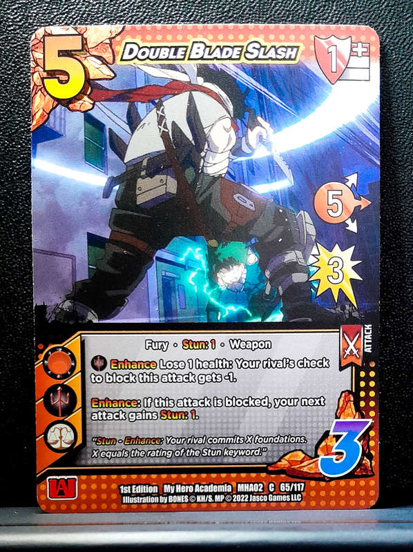 My Hero Academia CCG - 1st Edition- Universus - DOuble Blade Slash 65/117 - 2022 NM