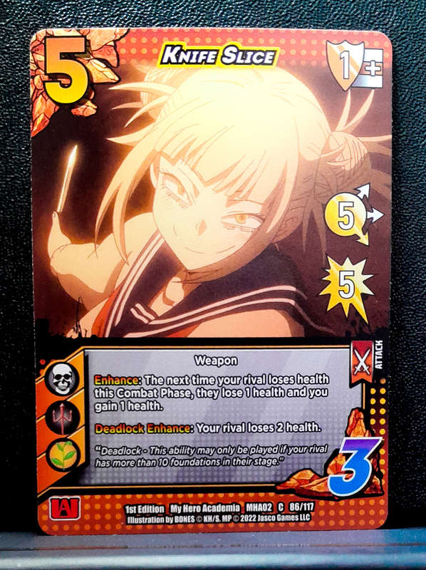 My Hero Academia CCG - 1st Edition- Universus - Knife Slice 86/117 - 2022 NM