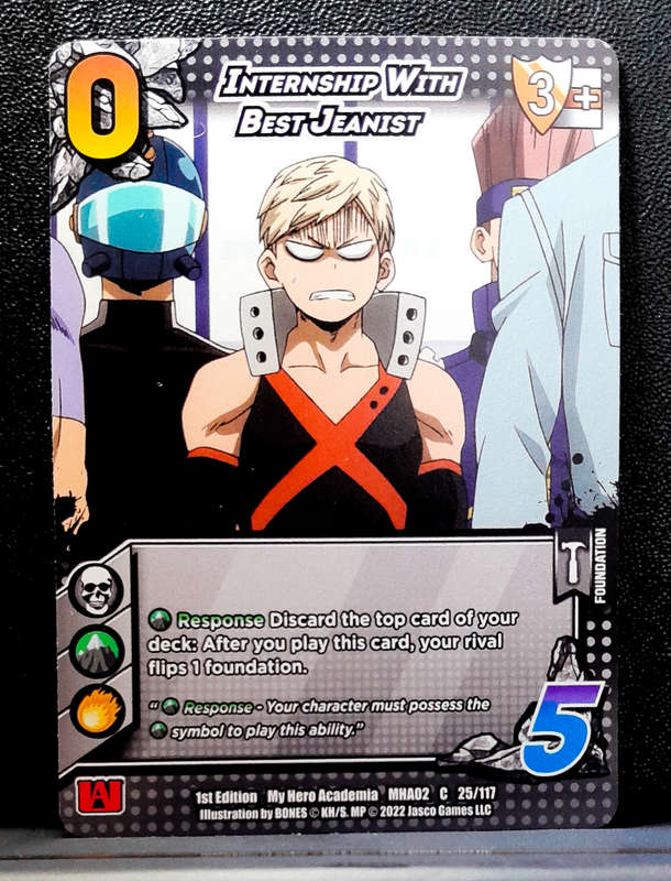 My Hero Academia CCG - 1st Edition- Universus -Internship With Best Jeanist 25/117 - 2022 NM