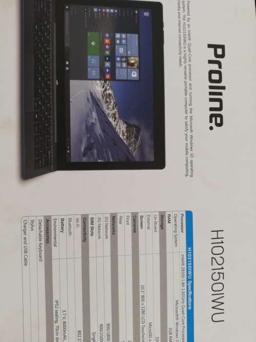 ***FREE FREIGHT***PROLINE 3G ,2 IN 1 MINI LAPTOP, DETACHABLE SCREEN, IN BOX***PLEASE READ!!