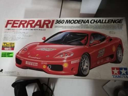 ***TAMIYA RC ELECTRIC FERRARI 360 MODENA CHALLENGE 1/10. WITH REMOTE AND ACCESSORIES