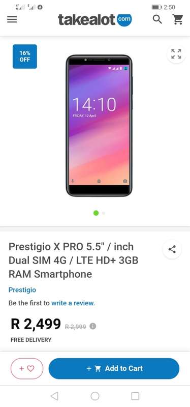 ***BRAND NEW PRESTIGIO XPRO  DUEL SIM 4G , 3RB RAM .16GB, MIDNIGHT BLUE  IN BOX***R99 FREIGHT**