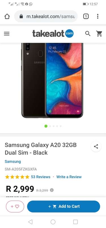 ***LATE ENTRY**BRAND NEW SAMSUNG GALAXY  A20 DUEL SIM IN BOX, 32GB, 3GB RAM***R99 FREIGHT**