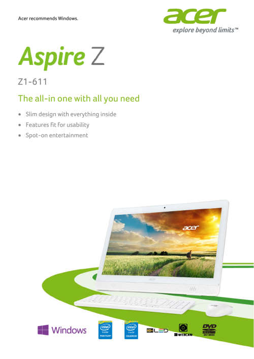 ****BRAND NEW ACER ASPIRE Z1-611 ALL IN ONE PC WITH KEYBOARD AND MOUSE***R7000 IN STORE****