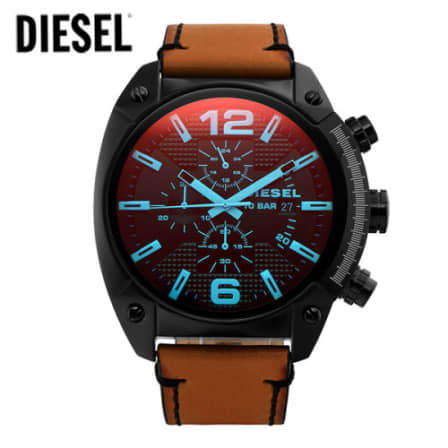 MENS DIESEL OVERFLOW IRIDESCENT LENS CHRONOGRAPH WATCH DZ4482 ##LIKE NEW, UNWANTED GIFT, IN BOX##