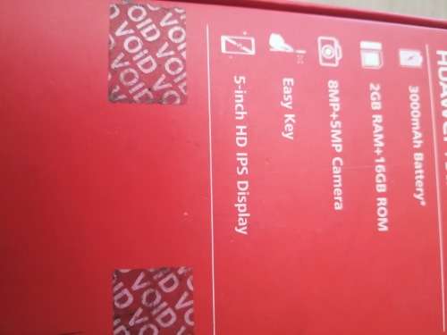 ****LATE ENTRY***NEW HUAWEI Y5  DUEL SIM 4G   IN BOX***DOES NOT TURN ON**