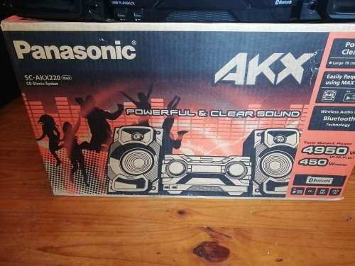 **LATE ENTRY**DEMO PANASONIC 4950W.  AKX220 BLUETOOTH, DVD , USB POWERFULL SOUND SYSTEM****waranty**