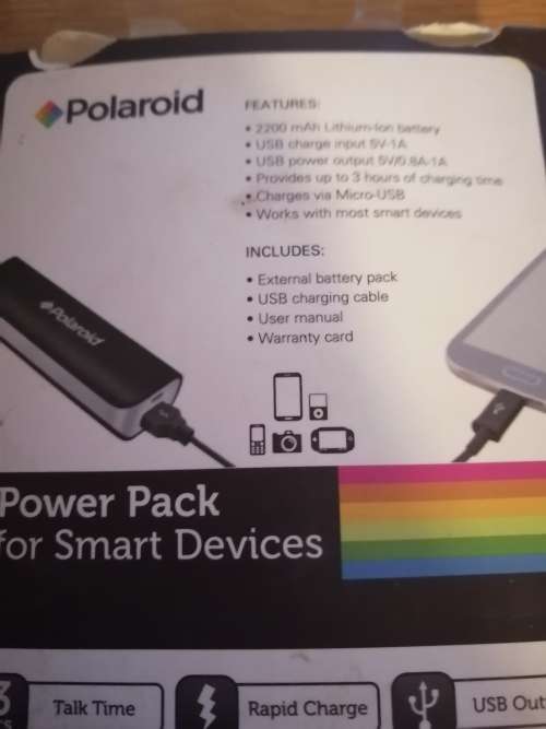 ***LATE ENTRY**LOT OF 5 X POLAROID 2200MaH LITHIUM BATTERY POWER PACK***3HRS TALK TIME, RAPID CHARGE