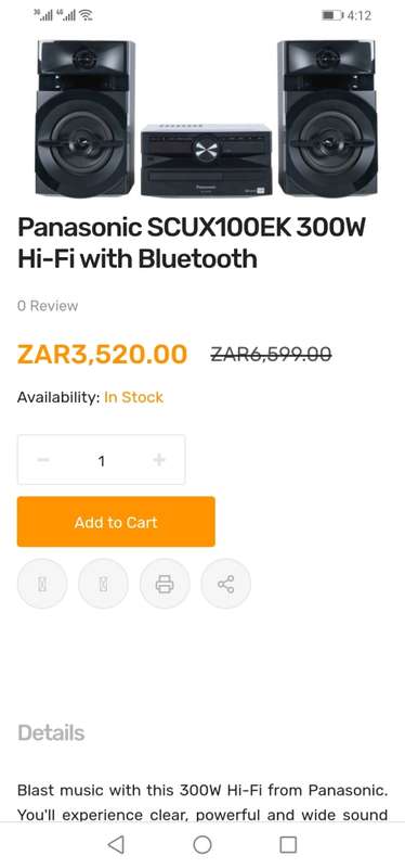 **BRAND NEW PANASONIC SCUX100 WIRELESS , BLUETOOTH, CD, USB HI FI IN BOX WITH REMOTE*****waranty**