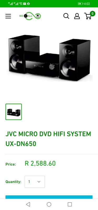 **DEMO MODEL JVC UX DN-650 BLUETOOTH, USB, DVD, MP3 MINI HI FI SYSTEM*******waranty**