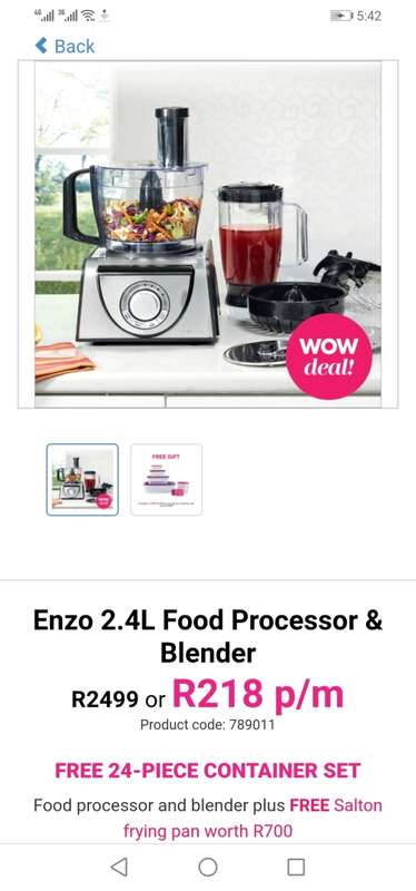 BRAND NEW HOMECHOICE ENZO FOOD PROCESSOR AND BLENDER WITH MANY ACCESSORIESR2500