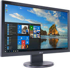 ***LOT OF 4 X ACER 19 INCH LCD SCREENS WITH POWER CORDS, ALL WORKING**ALL 4 ONE BID***