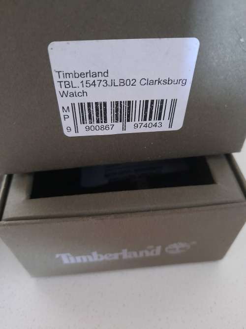 **FREE FREIGHT**BRAND NEW TIMBERLAND CLARKSBURG WATCH, GOLD DIAL, BLACK LEATHER STRAP*IN BOX**R3500