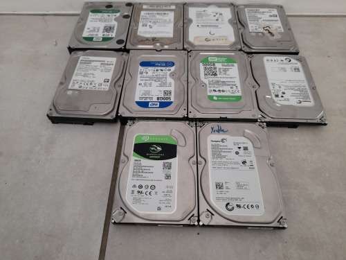 **CRAZY SPECIAL***FREE FREIGHT*LOT OF 4X 1TB HDD. 6 X500GB DESKTOP HARD DRIVES**THE LOT  ONE BID**