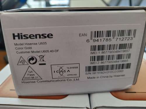 *MAY MADNESS DEAL* BRAND NEW HI SENSE U605 DUEL SIM SMART  PHONE IN BOX WITH HEADSET AND CHARGER****