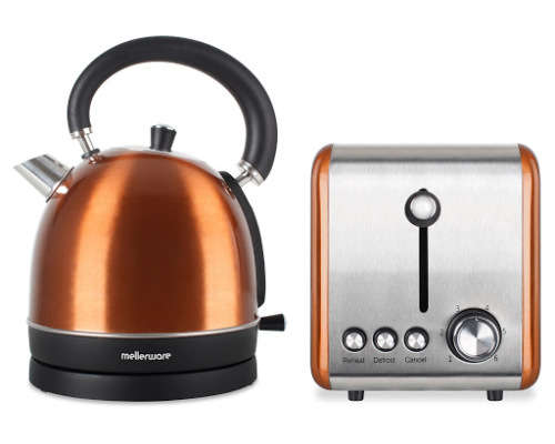 ****COMBO DEAL***NEW MELLERWARE CORDLESS KETTLE AND TOASTER COMBO**BRONZE COLOUR****
