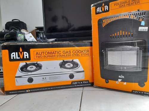 *WOW**WINTER COMBO DEAL****ALVA GAS HEATER AND ALVA 2 PLATE GAS COOKER IN BOX******