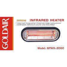 ***WOW* DEMO GOLD AIR INFRARED 2000W HEATER, INSTANT HEAT, PERFECT FOR PATIO, VERANDAH ETC***R1500**
