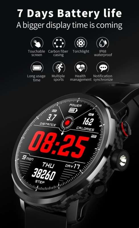 *CRAZY SPECIAL***FREE FREIGHT**L5 WATERPROOF, CARBON FIBRE, SMART WATCH IN BOX****