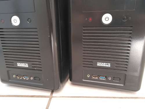 *ONCE OFF**STORE CLEARANCE SALE**2 X GIGABYTE PC CHASIS WITH DVD WRITERS**ONE BID FOR BOTH**