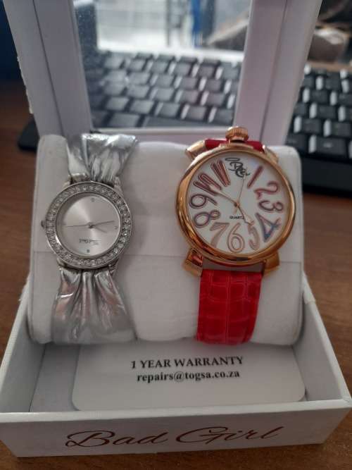 *AWESOME GIFT SET*COMBO SPECIAL**KATY PERRY KILLER QUEEN, BAD GIRL WATCHES IN CASE**NEW**