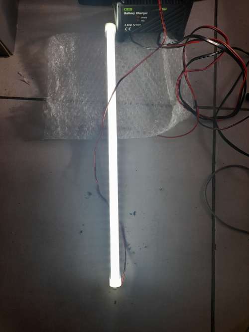 ***LOT OF OFF THE GRID SUPPLIES**2000W INVERTER(FAULTY), BATTERY CHARGER, NEW BATTERY, 12V LED LIGHT