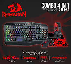 **SPRING SPECIAL*NEW RED DRAGON GAMING ESSENTIAL S101-BA-1 , FOUR IN ONE COMBO SET****