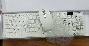 *SPRING SPECIAL*New K-06 Ultra thin White Wireless Keyboard with clear rubber dust,dirt cover ,Mouse