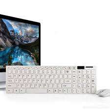 *SPRING SPECIAL*New K-06 Ultra thin White Wireless Keyboard with clear rubber dust,dirt cover ,Mouse