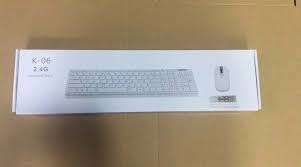 *SPRING SPECIAL*New K-06 Ultra thin White Wireless Keyboard with clear rubber dust,dirt cover ,Mouse