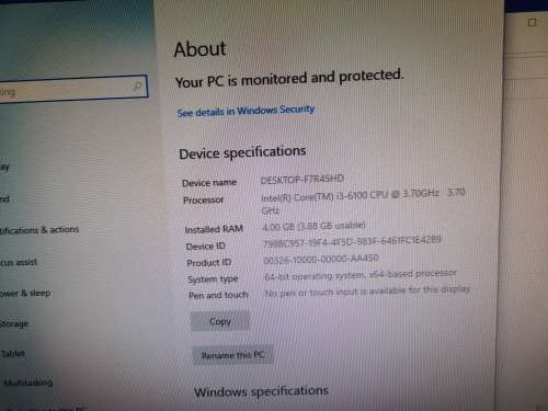 *SNAP FRI DEAL**FAST I3 DESKTOP, 3.7 GHZ 4GB RAM, 1TB HDD, W10, 19inch SCREEN,WIRELESS KEYBRD+MSE*