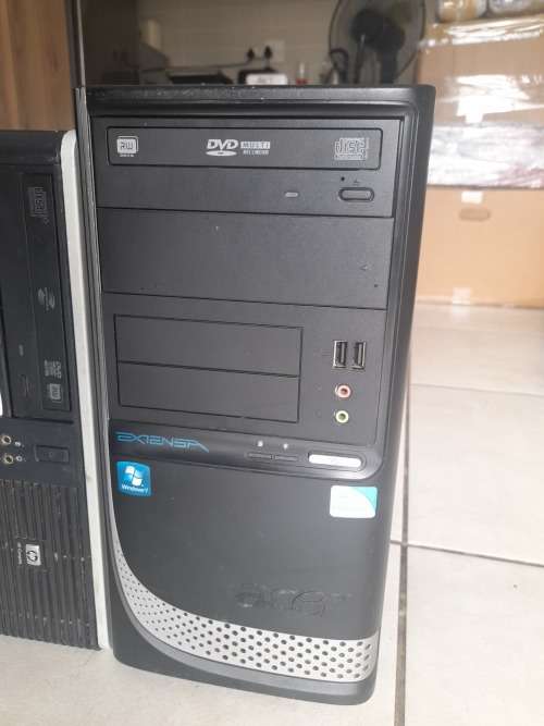 **LIQUIDATION STOCK**2 X PC BOXES WITH DVD WRITERS, MOTHER BOARDS, PSU, NO HDD, RO RAM**NOT TESTED**
