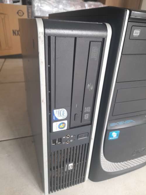**LIQUIDATION STOCK**2 X PC BOXES WITH DVD WRITERS, MOTHER BOARDS, PSU, NO HDD, RO RAM**NOT TESTED**