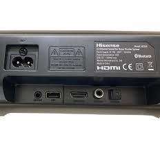 ***HI SENSE BLUETOOTH SOUND BAR IN BOX WITH REMOTE AND ACCESSORIE**NEW BUT NOT TURNING ON*SOLD AS IS