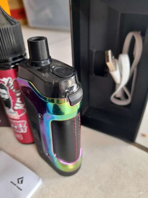 *NEW YEARS SPECIAL**GEEK VAPE AEGIS BOOST PLUS, USED A FEW TIMES IN BOX WITH CHARGER AND ONE LIQUID*