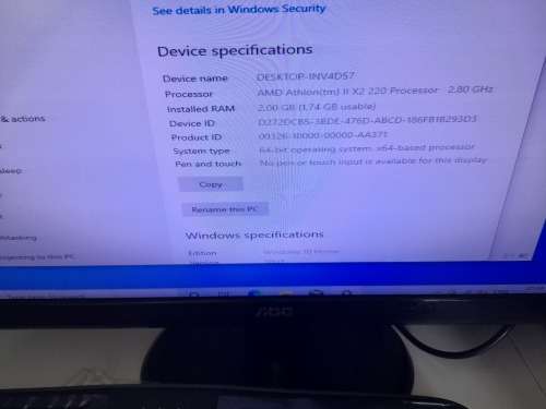*NEW YEARS DEAL*ACER AMD X3450 PC WITH FREE AOC SCREEN,NEW WIRELESS KEYBOARD AND MOUSE,WFI STICK ETC