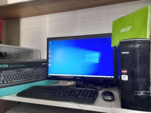 *NEW YEARS DEAL*ACER AMD X3450 PC WITH FREE AOC SCREEN,NEW WIRELESS KEYBOARD AND MOUSE,WFI STICK ETC