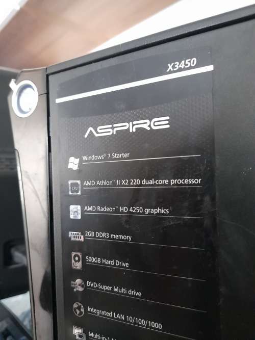 *NEW YEARS DEAL*ACER AMD X3450 PC WITH FREE AOC SCREEN,NEW WIRELESS KEYBOARD AND MOUSE,WFI STICK ETC