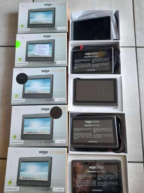 *WOW*MONTH END DEAL** 5 X TABLETS FOR 1 BID*HOMECHOICE VEGA 7INCH TABLET IN BOX*R99 FREIGHT**