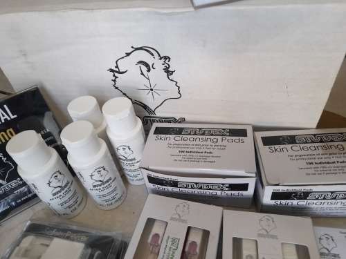 *LIQUIDATION*COMPLETE STUDEX BODY PIERCING BUSINESS*PIERCING GUNS,STUDS,IMDEMNITY FORMS,ETC ETC**