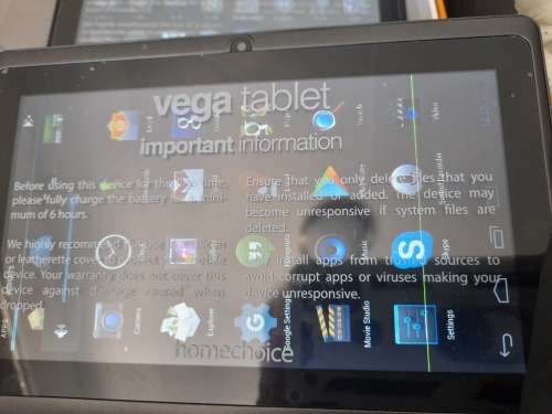 *WEEKEND SPECIAL*LAST OF THE LOT*2 X HOMECHOICE VEGA 7` TABLETS IN BOX*WORKING*NO CHARGERS