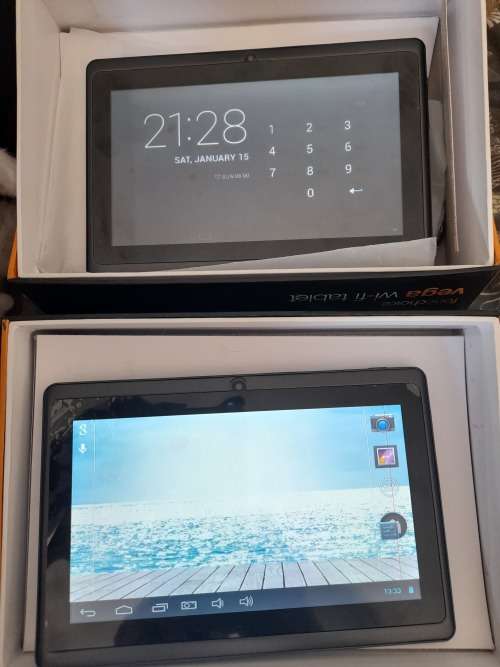 *FINAL 2,NO MORE LEFT*LAST OF THE LOT*2 X HOMECHOICE VEGA 7` TABLETS IN BOX*WORKING*NO CHARGERS