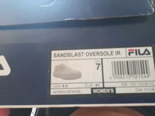 **MONTH END DEAL**GENUINE FILA SANDBLAST OVERSOLE SIZE 7 IN BOX**R1400 RETAIL**R99 FREIGHT**