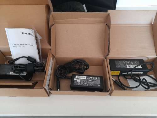 *LOT OF 3 X ORIGINAL LAPTOP CHARGERS**LENOVO**DELL**HP**IN BOX**ONE BID FOR ALL 3**